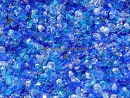 Verre pilé 4/8 bleu